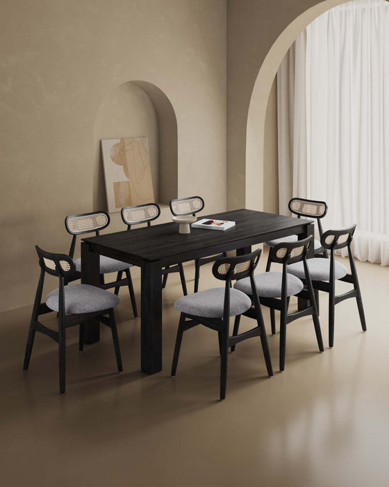 Paragon and Rockaway Modern Industry Chic 9-Piece Dining Set in Black and Gray Dining Room Set