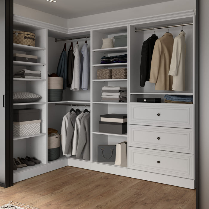 Bestar Versatile 97 W Walk-In Closet Organizer - White