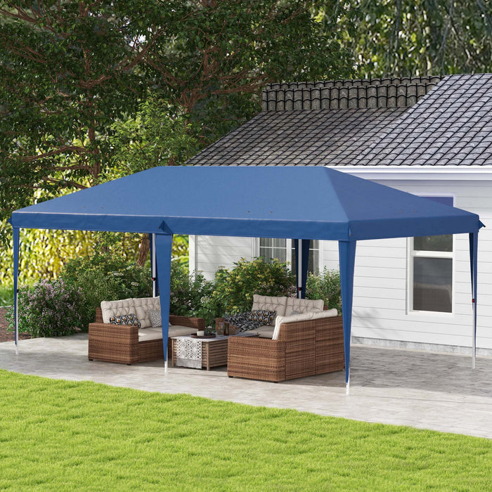 Outsunny 10'x19' Outdoor Easy Set Up Pop Up Tent Party Tent With Carry Bag
