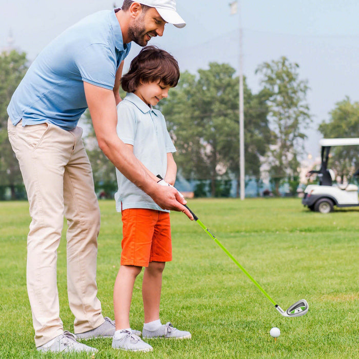 Ultimate Junior #7 Iron For Kids With Fiberglass Shaft & Headcover Junior Practice Golf Club Green