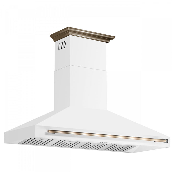 Forno Aria 60 Inch Wall-Mounted White Range Hood- FRHWM5095-60WHT