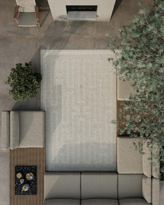 Maze Transitional 5'3\" x 7'0\" Area Rug in Grey Indoor Area Rug