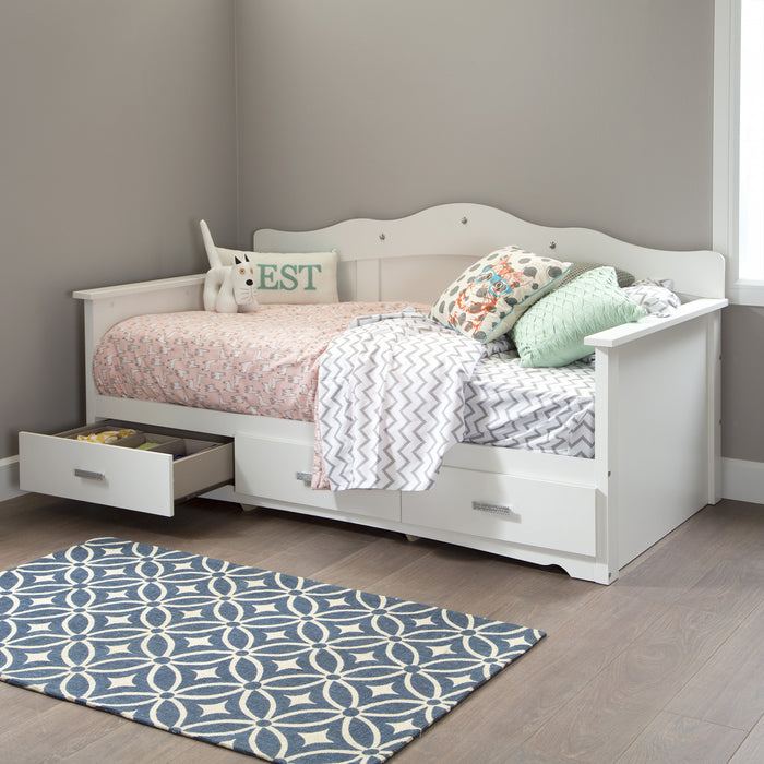 Tiara Daybed With Storage - Pure White 