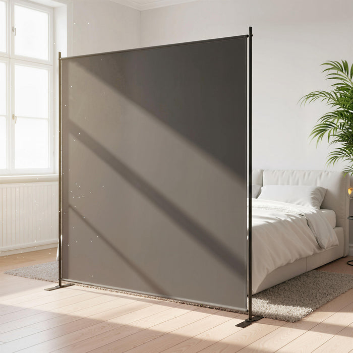 Outsunny Freestanding Outdoor Privacy Screen, Privacy Panel, Dark Grey