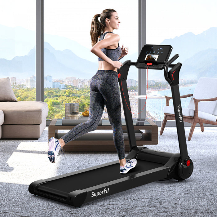 Superfit Folding 2.25hp Electric Treadmill Running Machine App Control Bluetooth