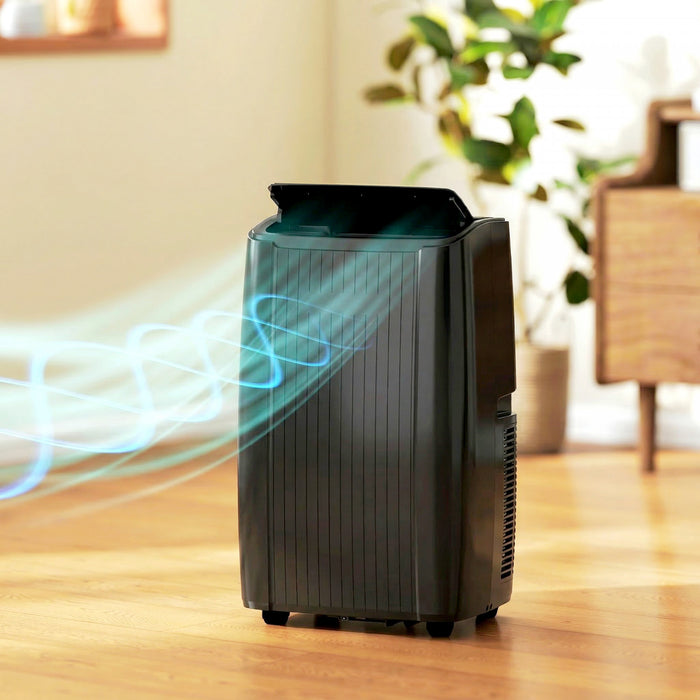 HOMCOM 14000 BTU AC Unit, Portable Air Conditioner with WiFi Control, Black