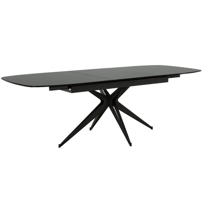 Trevin 70-94 in. Extendable Dining Table with Metal Legs (Seats 6-8)
