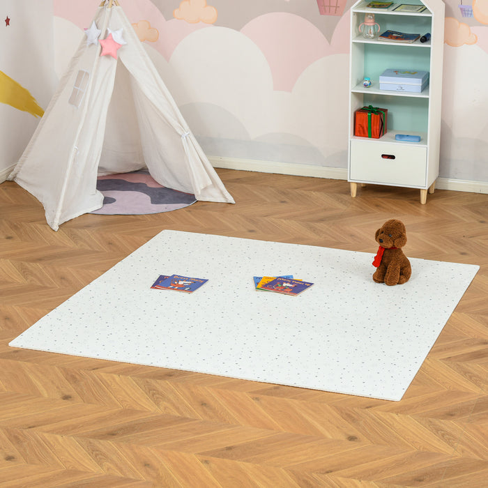 Qaba Kids Foam Puzzle Floor Tiles Baby Toddler Play Mat 36pcs Anti-slip Crawling Learning With End Border Star Pattern 35sqft Eva
