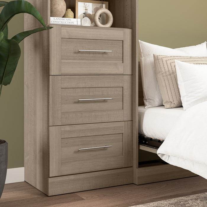 Bestar Pur 3-Drawer Set for Pur 25 W Closet Organizer - Ash Grey
