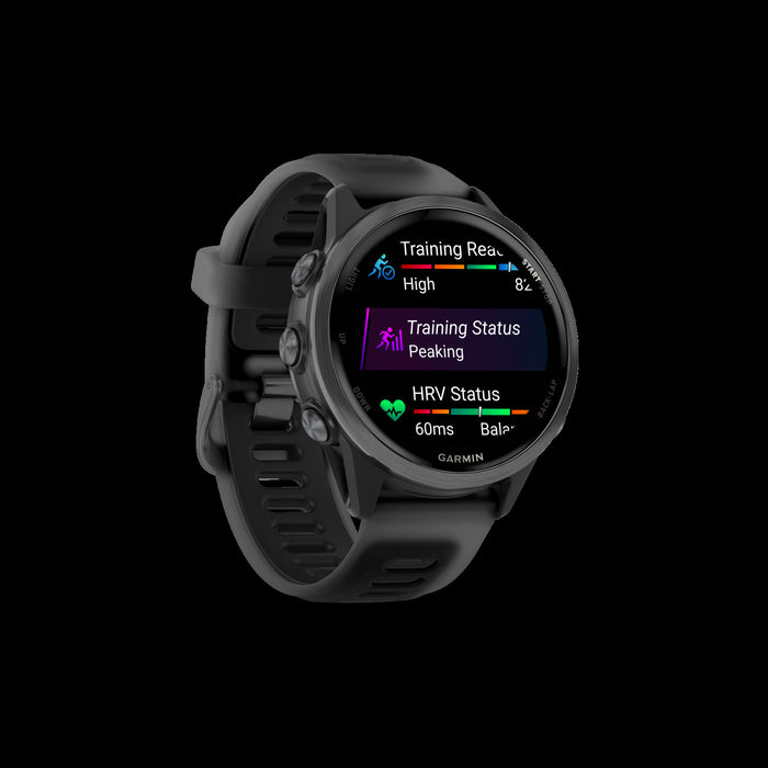 Garmin Forerunner 570 Smartwatch 42mm, Amoled, Slate Gray Aluminum, Black, Gps Fitness Tracker, Running, Triathlon, 10-day Battery