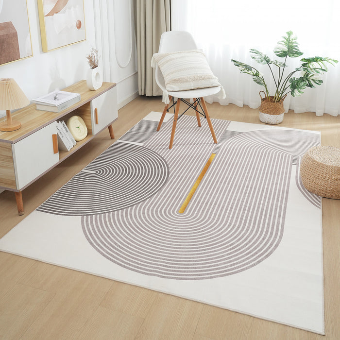 Aqua Pista Washable Non-slip Low Pile Area Rug 8'x10'