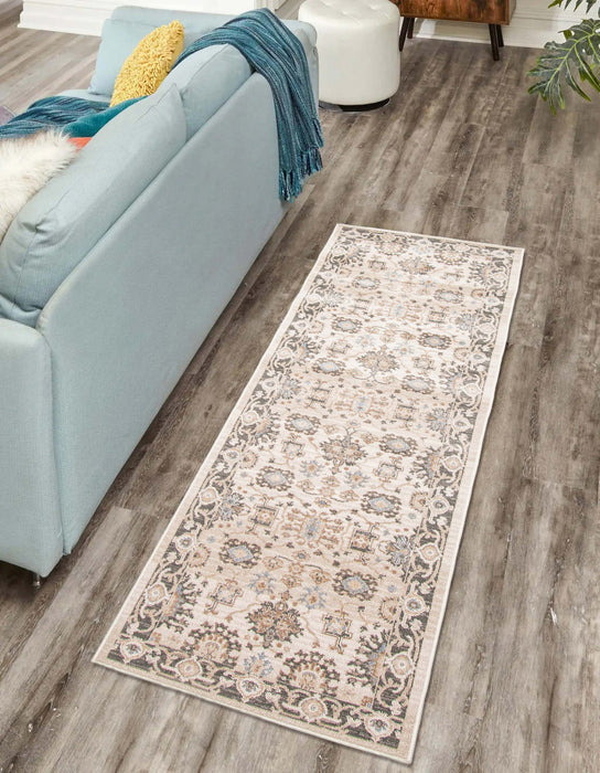 Gloria Ivory Runner Area Rug - 2'8\" X 8'2\"  