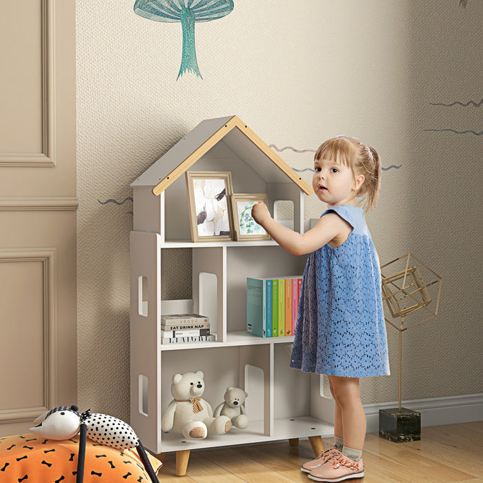 Qaba Toy Storage Organizer For Kids, 3-tier Kids Toy Storage For Organizing Books, Toys, Toy Organizer For Playroom, Kids Room, Nursery, Kindergarten, White