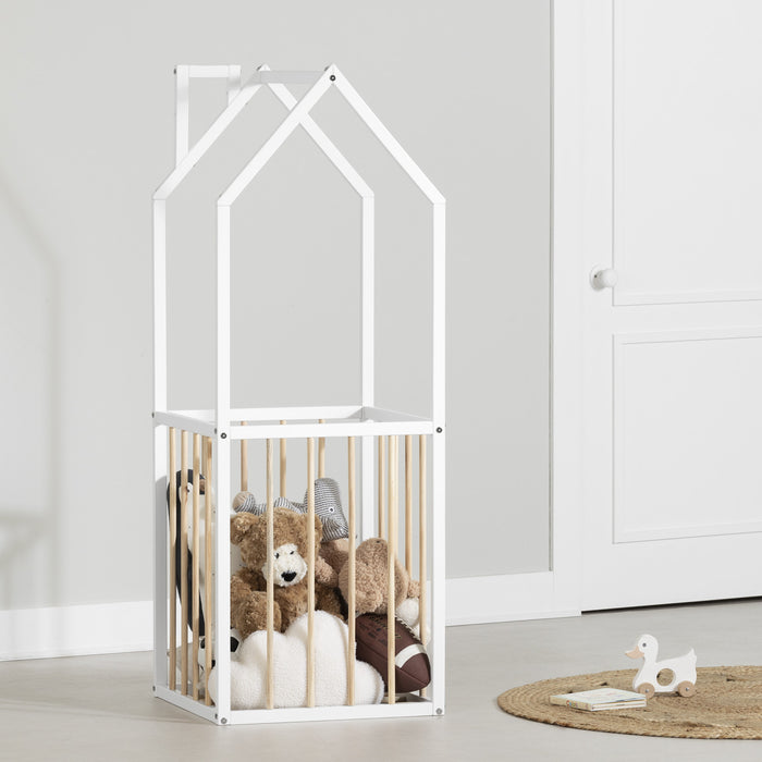 Ohana House-Shaped Toy Storage - White/Natural