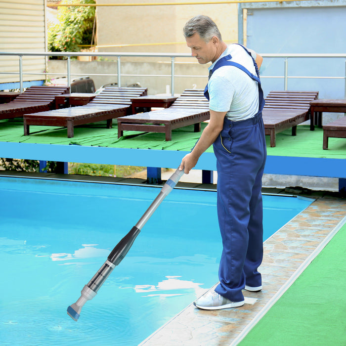 Outsunny Cordless Pool Vacuum, Handheld Pool Cleaner With Adjustable Pole