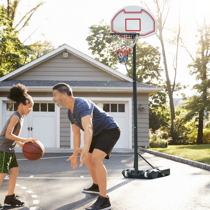 Soozier Adjustable 5.5'-7' Youth Basketball Hoop System