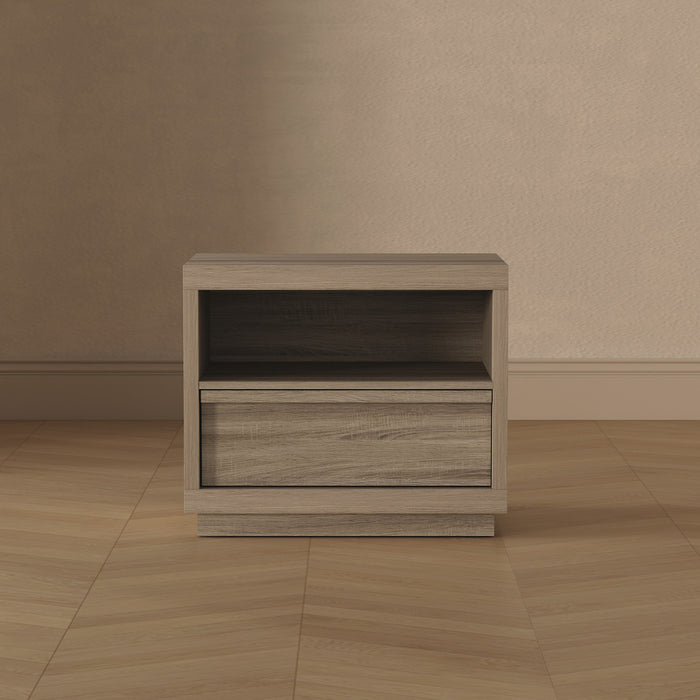 Navis Contemporary 26\" Nightstand in Natural Oak (1-Drawer)