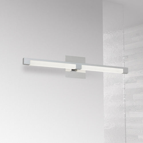 Dainolite Soho LED Vanity Light 22w Polished Chrome Finish White Acrylic Diffuser Lamp