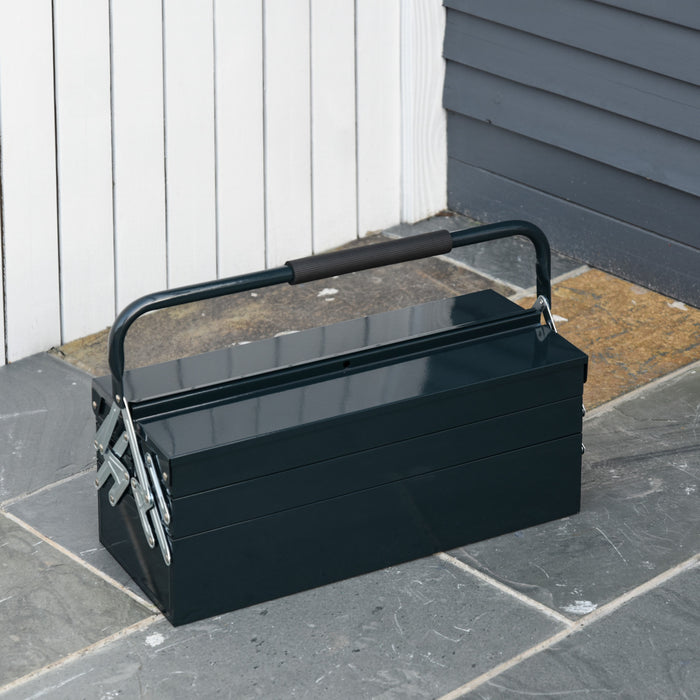 Durhand Portable 5-tray Metal Tool Box
