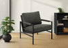 Monarch Specialties - Accent Chair, 36"H, Upholstered, Living Room, Bedroom, Grey Fabric, Black Metal Legs | Monarch Specialties - Chaise D'Appoint, 36"H, Rembourre, Salon, Chambre A Coucher, Gris, Pieds Metal Noir