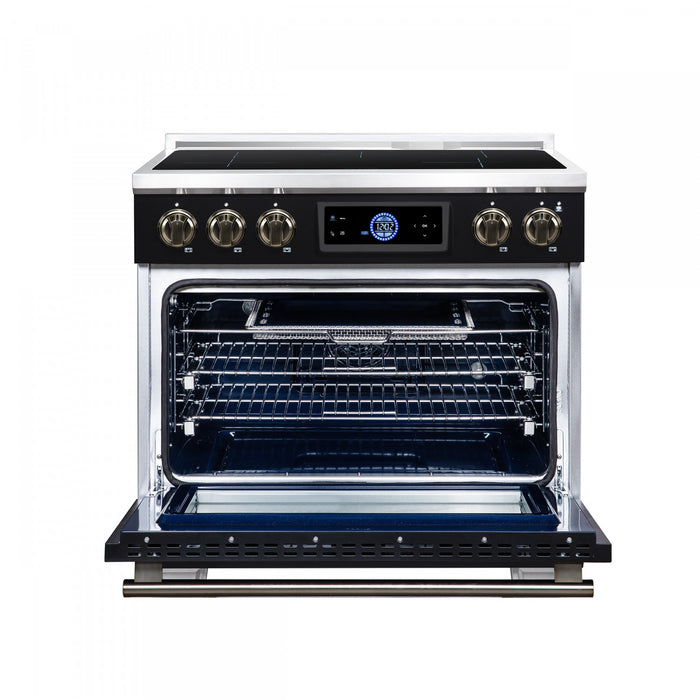 Forno Maximus 36 Inch Induction Range, Black, 5.36 cu.ft. - FFSIN0968-36BLK Electric Range
