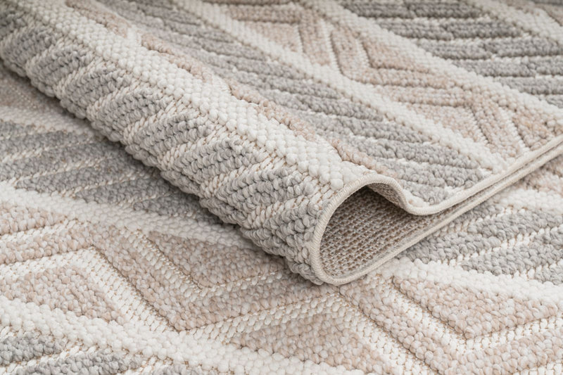 Athena Beige Indoor/Outdoor Area Rug - 5.3 X 7.6 