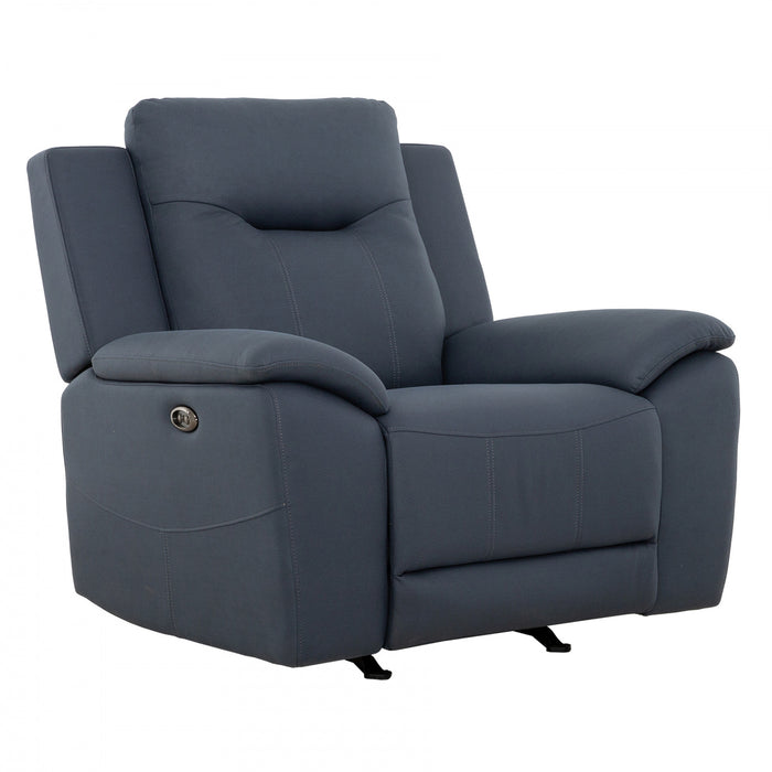 Sutton 42 in. Upholstered Power Rocker Recliner - Blue