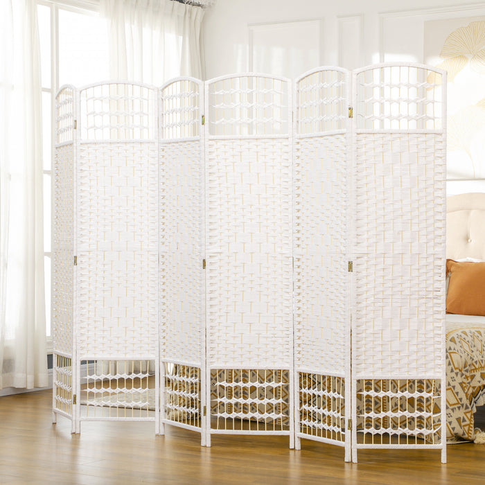 Homcom 6 Panel Folding Room Divider 5.6 Ft Privacy Screen