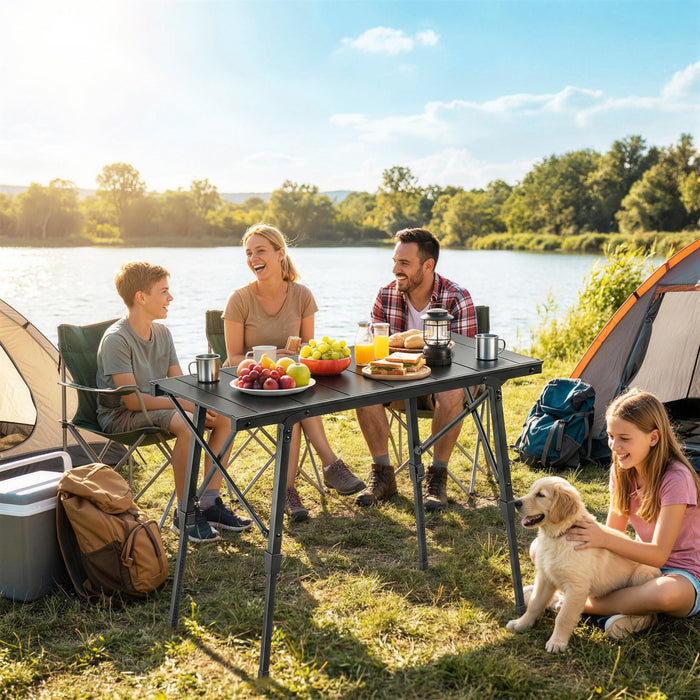 Outsunny Picnic Table Folding with Removable Plates for Outdoor