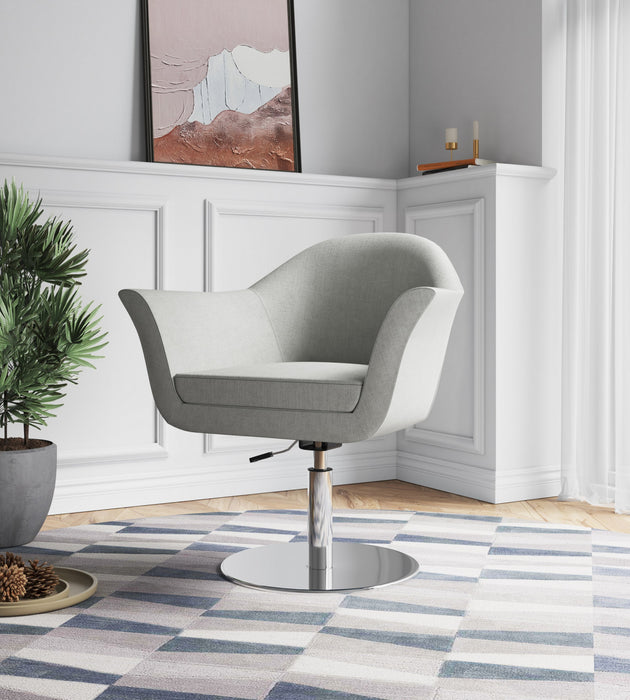 Voyager Modern Woven Blend Swivel Lounge Chair in Barley - Set of 2