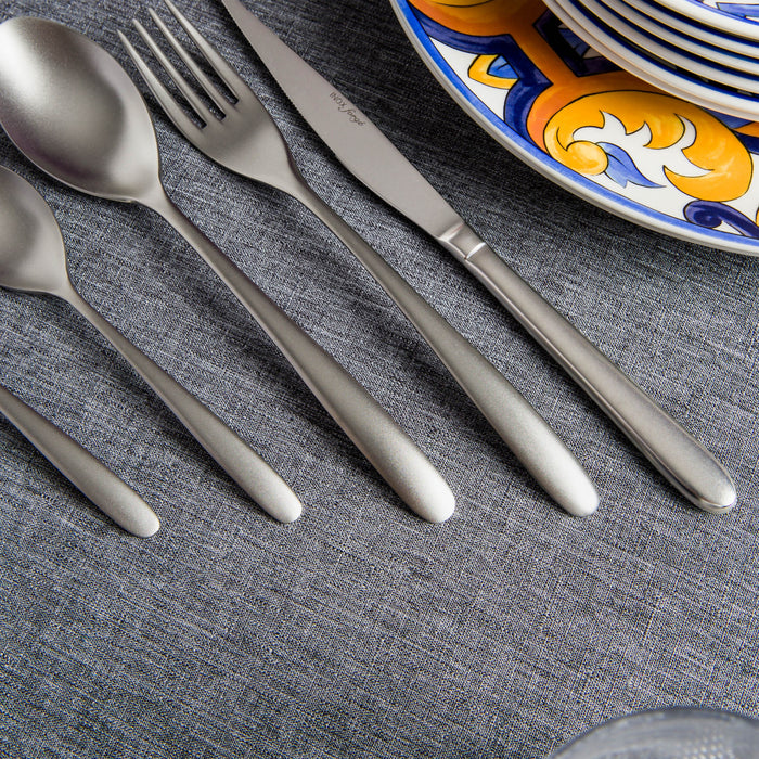 Arimi Giulia Frozen Italian Stainless Steel 20 Piece Flatware Set - Service For 4