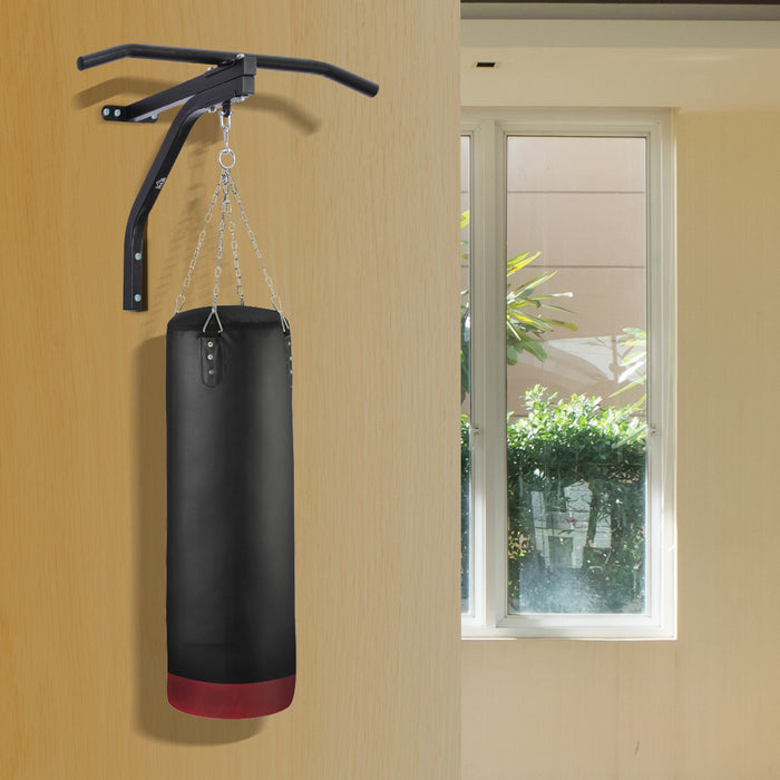 Soozier Heavy Punch Bag Hanger Wall Mount Chain Swivel Bracket Bar Steel