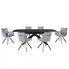 Bram 7-Piece Extendable Dining Table Set (71-94 in. W) with Upholstered Chairs (Seats 6) | Ensemble de salle a manger extensible Bram 7 pieces (71 a 94 po de largeur) avec 6 chaises rembourrees