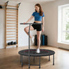 Soozier 39" Mini Exercise Trampoline Indoor Fitness Rebounder w/ Adjustable T-Bar Black