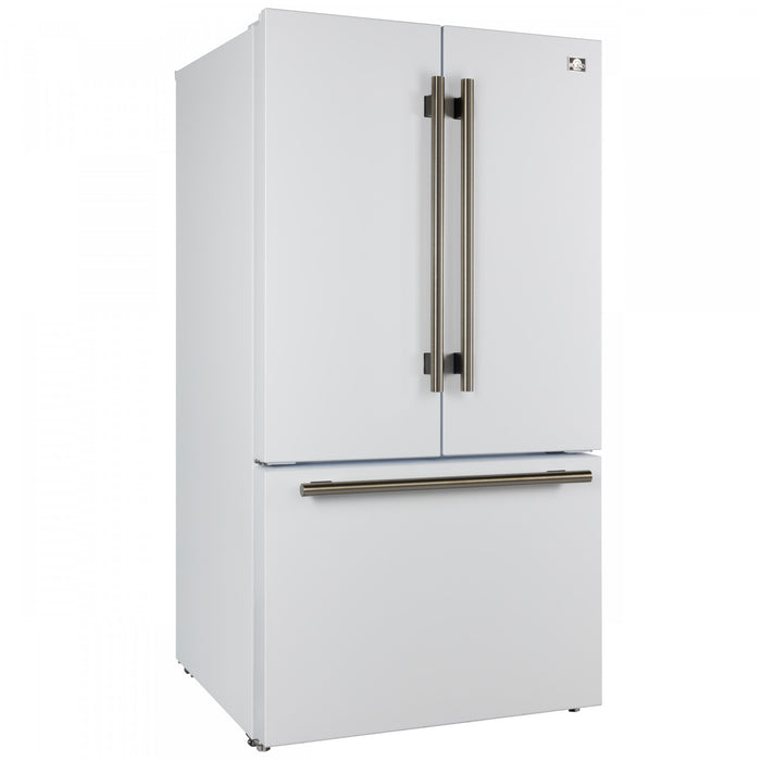 Forno Rivello 36 Inch White French Door Refrigerator, Energy Star Certified - FFFFD1783-36WHT