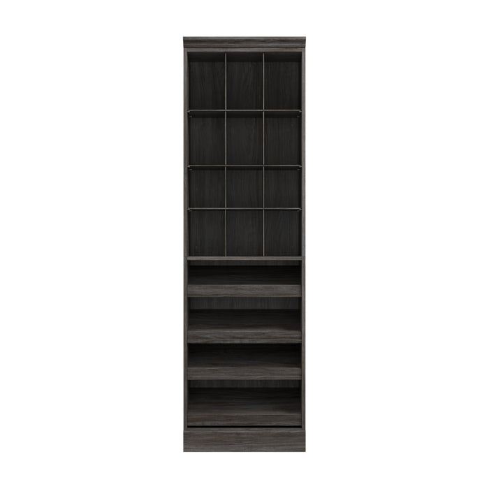 Bestar Versatile 25 W Closet Shoe Organizer - Walnut Grey