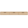 Nordika Slim 72\" Wall-Mounted TV Stand with 3 Storage Cabinets - Natural Blonde Oak