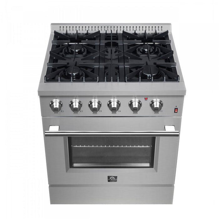 Forno Marco 30\" Dual Fuel Range, Stainless Steel, 4.32 cu. ft. - FFSGS6197-30