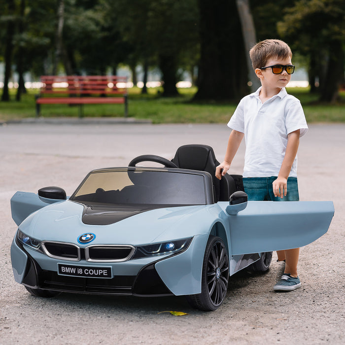 Aosom Kids Electric Powered Ride-On Car Bmw Coupe Battery Powered Toy Truck With Remote Control 2 Speeds Lights Mp3 Power Indicator For 37-96 Months Old