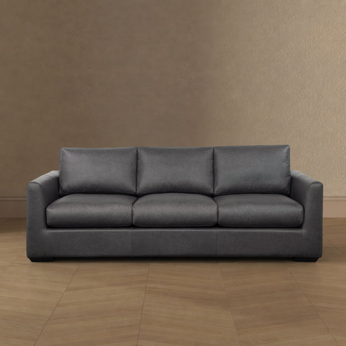 Cleo Contemporary 96\" Upholstered Sofa in Pewter
