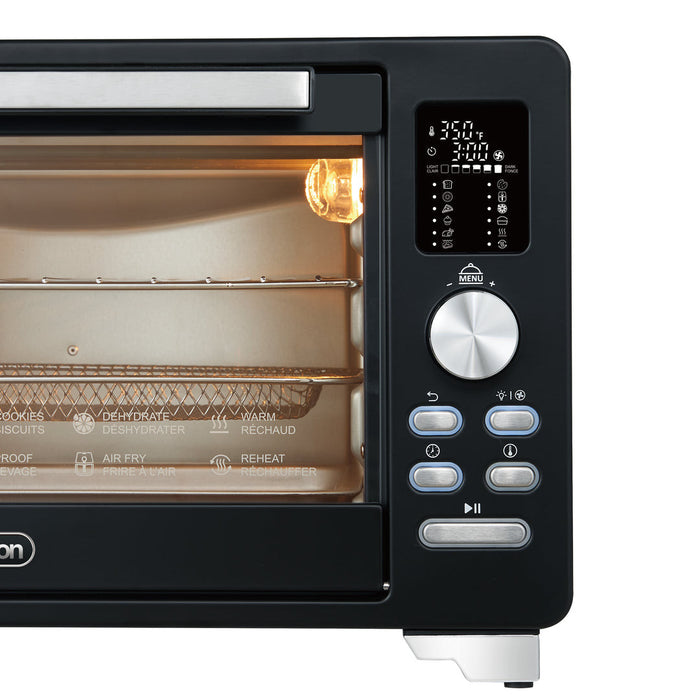 Salton NuRetro Digital Air Fryer Toaster Oven - Midnight Black 