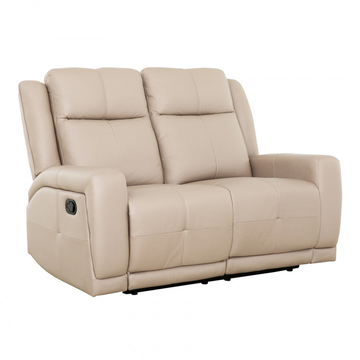 Hollis 57 in. Upholstered Reclining Loveseat - Taupe