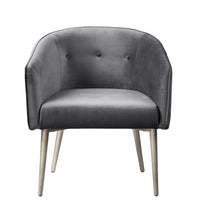 Velma Accent Chair Grey Velvet 