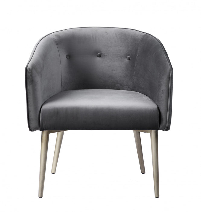 Velma Accent Chair Grey Velvet