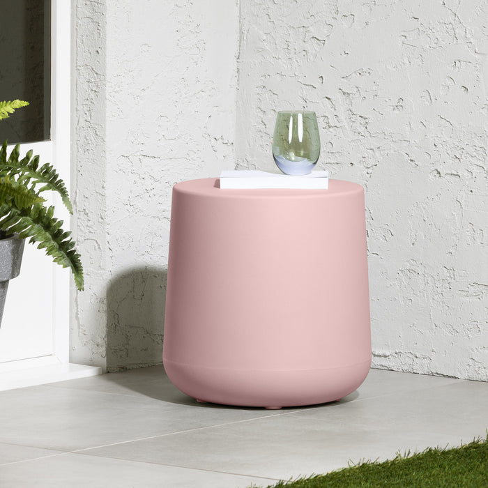 Dalya Round Outdoor Side Table - Pink Blush