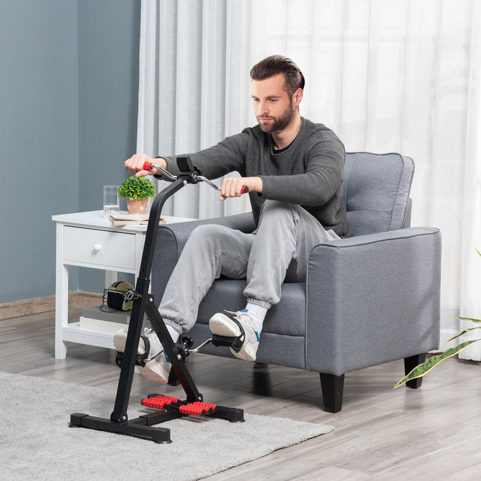 Soozier Pedal Exerciser For Leg/arm With Lcd Display & Foot Massage Roller