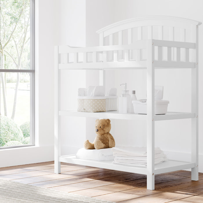 Graco Changing Table with Water-Resistant Changing Pad - White