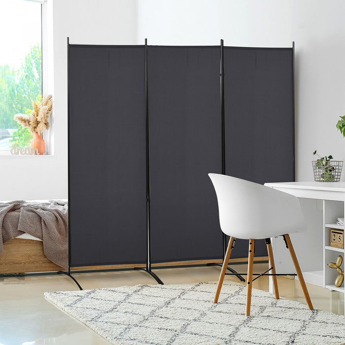 Homcom Double Hinged Room Divider, 3 Panel Privacy Screen