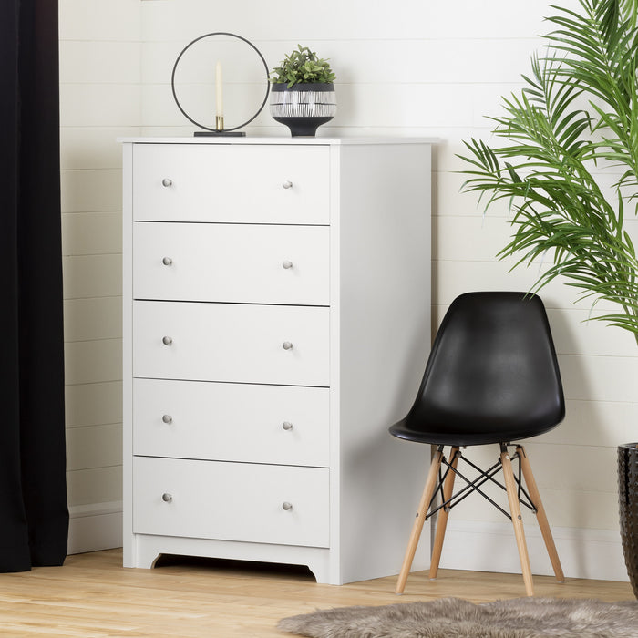 Vito 5-drawer Chest - Pure White 