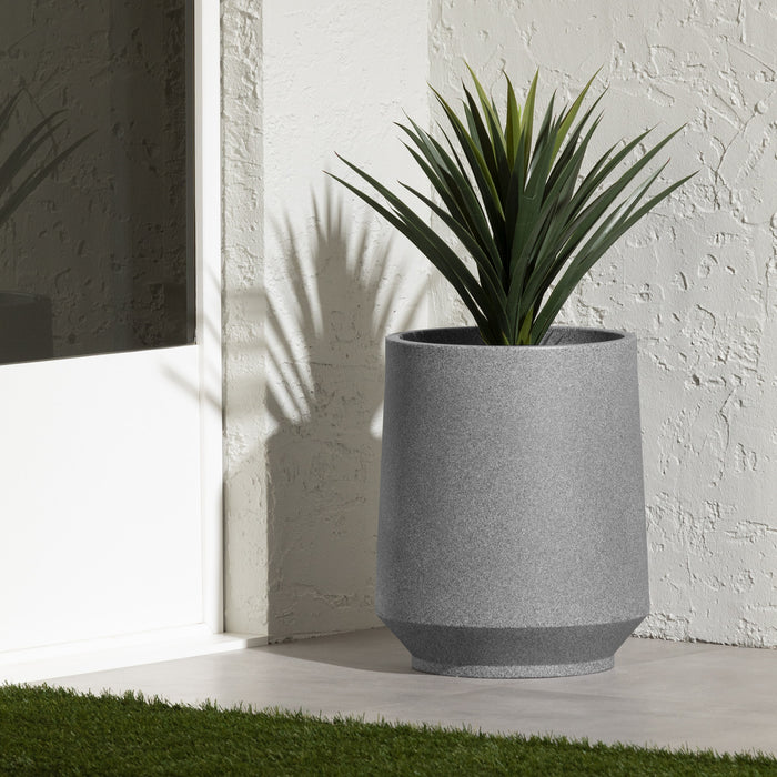 Dalya 19\" Planter - Mottled Grey